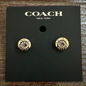 NWT Gold Coach Earrings